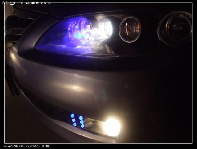 马自达6改装AUX线，LED示宽灯、阅读灯、后备箱灯效果作业