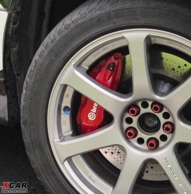 森林人改裝BREMBO前剎車345碟 大四活塞 配18寸輪圈