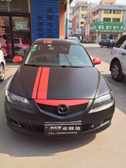 馬自達(dá)9900系列改色膜亞光黑車身改色實(shí)車效果