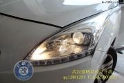 武漢改大燈3008車燈改海拉五透鏡氙氣大燈，武漢藍精靈改燈
