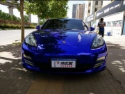 保時(shí)捷Panamera電鍍系列改色膜鈷藍(lán)車身改色實(shí)車效果