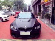 寶馬M3汽車改色效果之亞光黑車身貼膜