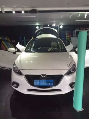 馬自達昂克賽拉9900系列汽車改色薄荷藍車身貼膜效果