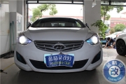 上海現(xiàn)代朗動(dòng)改裝氙氣燈 藍(lán)精靈改燈 原裝小糸Q5雙光透鏡