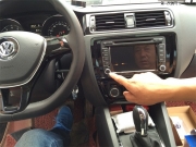 菏澤迅通汽車音響改裝-15款大眾速騰安裝飛歌開拓者DVD...