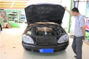 大慶秀車工坊改燈 奔馳320燈光升級 改燈前后光型對比