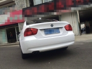 寶馬三系貼亮光白改色膜 寶馬車身改色 唐山車身改色哪里...