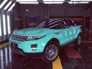 唐山冶人易色車身改色貼膜極光貼亮光薄荷藍改色膜路虎...