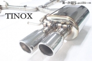 奧迪A4L改裝TINOX排氣管中尾段雙扁鼓四出排氣管