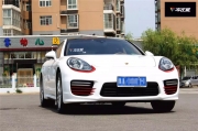 保時捷帕拉梅拉星光鉆石系列改色膜白金車身改色實車效果