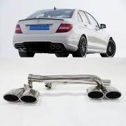 [進排氣] 奔馳W204升級AMG C63運動款 改裝 四出尾嘴 204尾喉304不銹鋼