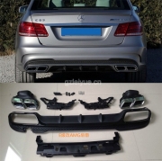 [進(jìn)排氣] 14款新奔馳E級(jí) E260 300L 改裝 E63 AMG 后唇 尾唇尾喉 包圍套件