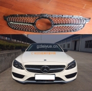 [外觀] 奔馳全新C級鉆石中網(wǎng) W205 C450 AMG c200l c180 C260改裝 滿天星