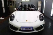 保時捷911金屬系列改色膜珍珠白車身改色實車效果