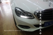 成都奔馳E260L改燈LED智能大燈總成AFS隨動遠(yuǎn)光鹵素?zé)舾难b透鏡
