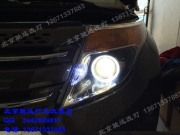 [燈光燈飾] 福特探險(xiǎn)者改裝車(chē)燈 德國(guó)海拉五代透鏡大燈增亮