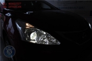 <合肥改燈>日產(chǎn)騏達(dá)合肥車燈改裝小糸Q5飛利浦4300K