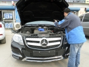 奔馳GLK260改裝高配大燈總成北京實(shí)體店燈官改燈