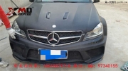 奔馳W204 C200 C300 C260 C63 AMG 改裝Black series寬體包圍碳纖維尾翼