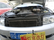 奧迪A4改裝雙光透鏡氙氣燈北京實體店燈官改燈