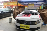 廣西南寧偉強(qiáng)汽車改裝（大眾朗逸改裝聲瑯音響+全車TEAC隔...
