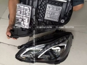 淮安奔馳E180 E260 E320專業(yè)改燈升級原廠高配全LED大燈