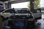 奧迪A6L無損升級德國海螺愛威低音-武漢音樂之聲汽車音響...