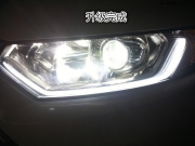 寧波改燈 雙氙車燈 福特翼博升級(jí)Q5透鏡+LED燈條