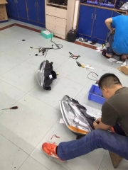 奔馳ml350燈光升級德國海拉5透鏡  深圳光速車改改燈