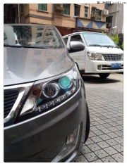 起亞k2大燈升級改裝總成  深圳光速車改改燈