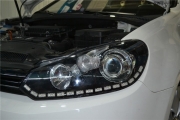 哈爾濱高爾夫6車燈改裝