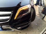 天津奔馳GLK260改裝雙光透鏡疝氣燈