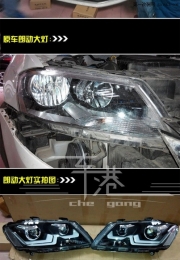 朗行升級氙氣燈導(dǎo)光款大燈總成——車港改裝