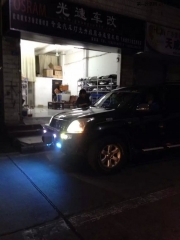 霸道大燈改裝q5透鏡    深圳光速車改改燈