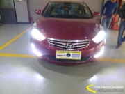 廣州現(xiàn)代朗動(dòng)車燈升級德國進(jìn)口海拉三雙光透鏡石排效果圖