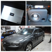 馬自達6升級改裝音響德國曼斯特喇叭搭配圣美歌功放