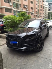 奧迪q7燈光升級德國海拉5透鏡   深圳光速車改改燈