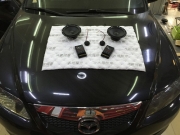 濟南南馬自達6汽車音響改裝升級以色列魔雷聽寶喇叭極致..