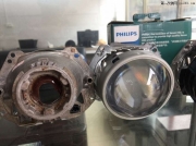 奔馳e260燈光升級德國海拉5透鏡   深圳光速車改改燈