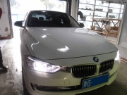 南沙汽車音響隔音改裝  廣州大白鯊隔音改裝寶馬328汽車音響