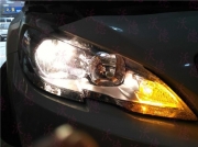 新款標(biāo)致408車燈升級原車總成內(nèi)近光加裝海拉5雙光透鏡歐...