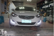 現(xiàn)代朗動改裝Q5透鏡氙氣燈  貴陽車港改燈