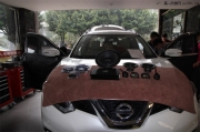 芳村汽車音響改裝  廣州極速摩雷瑪仕舞改裝日產(chǎn)奇駿