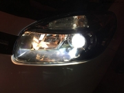 上海雷诺科雷傲车灯提升亮度 改海拉5双光透镜 欧司朗灯泡