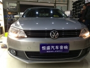 肇慶汽車音響改裝 福州恒盛大眾速騰改裝愛威超薄低音A-SF...