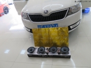 非常城市高明加州汽車音響5S店斯柯達(dá)昕銳升級(jí)四門隔音+...