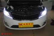 深圳市炫客车灯起亚K4大灯改装Q5双光透镜，飞利浦氙气灯