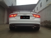 [進排氣] Audi 奧迪A7改裝遙控閥門排氣 S7巨源giantsource可變聲浪中尾端8