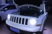 jeep自由客大燈升級(jí)雙光透鏡——貴陽車港改燈