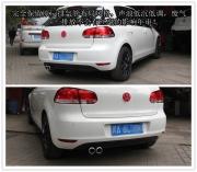 白色高爾夫1.4T換裝sebring原裝位排氣管作業(yè)圖